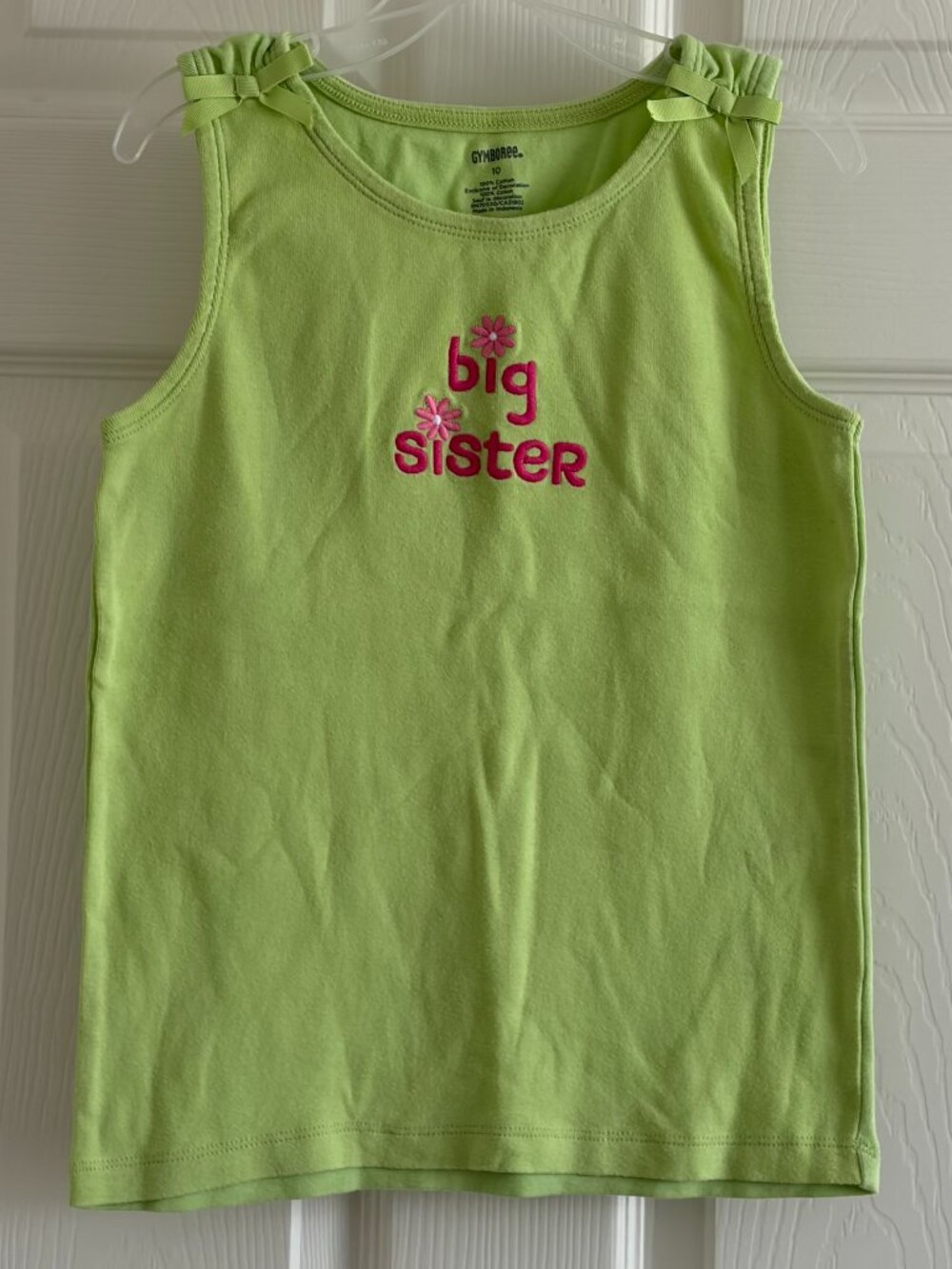 Gymboree Girls Size 10 Vivid Green Big Sister Sleeveless Top